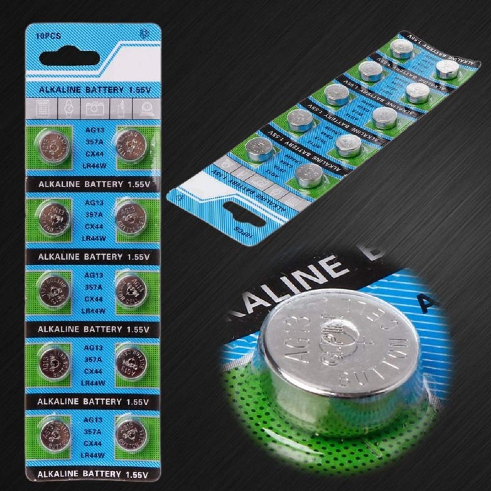 Cotchear 20 Pack AG13 LR44 357A S76E G13 Alkailine Button Cell Battery Batteries1.5V Button Coin Batteries