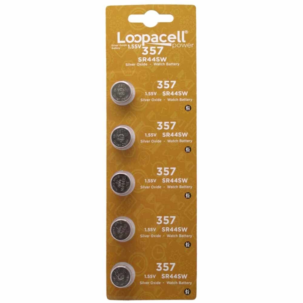 10 pack Loopacell 357 AG13 LR44 button cell Silver Oxide batteries