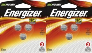 2 packs of energizer 357bp-3 watch/electronic batteries