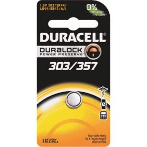 duracell 1.5v silver oxide 303/357 watch/electronic battery - single pack