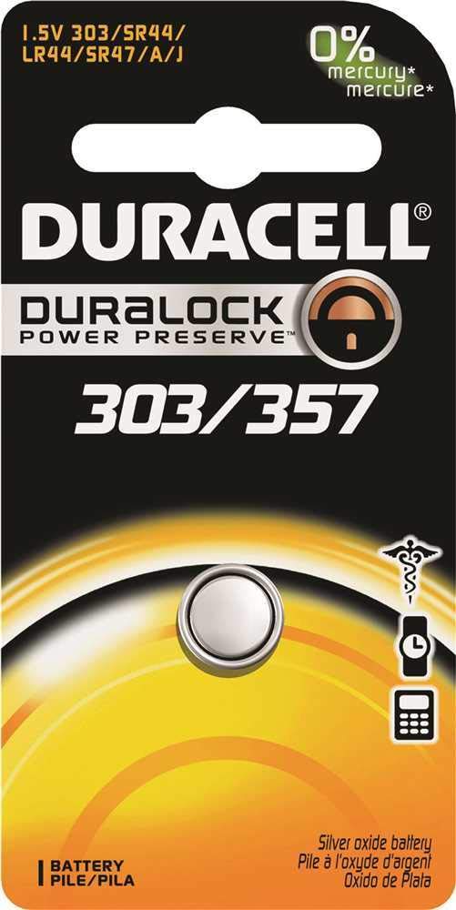 Duracell 1.5V Silver Oxide 303/357 Watch/Electronic Battery - Single Pack