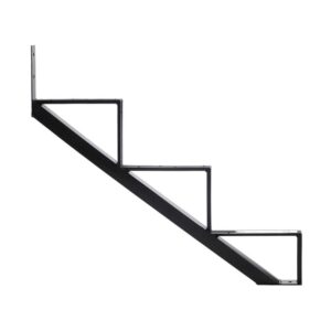 pylex 13903 riser 3 steps steel stair stringers, black