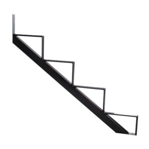 pylex 13904 riser 4 steps steel stair stringers, black