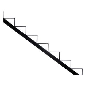 Pylex 13907 7 Steps Steel Stair Stringers, Black