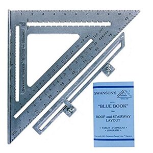 Swanson Tool Co S0107 "Big 12" 12-Inch Speed Square Layout Tool with Blue Book