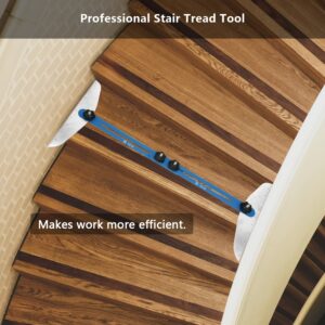 Stair Tread Template Tool, Kingson Stainless Steel Stair Measuring and Scribe Tool with Scales, Wood Stair Jig for Layout Shelf, Stairs, Risers, Drywall and Partitions