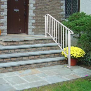 Zwinz Adjustable Handrails for Outdoor Steps, Handrail Picket #4 Fits 4 or 5 Steps, Mattle Wrought Iron Handrail, Stair Rail with Installation Kit for Outdoor Steps