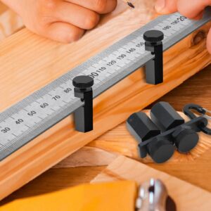 Tall Stair Gauges for Framing Square with Holder and Rafter Lengthen, Framing Square Stops Stair Gauge Knobs for Circular Saw Metal Stair Stringer Layout