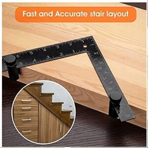 Stair Gauge Knob, Framing Square Stops Stair Gauge Knobs Aluminium Alloy Stair Stringer Layout Tool (Black)