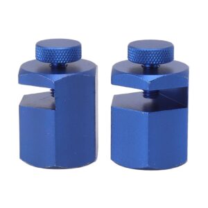 2pcs stair guages knobs aluminium alloy tall stair gauge replacement stair stringer layout tool for framing square carpentry (blue)