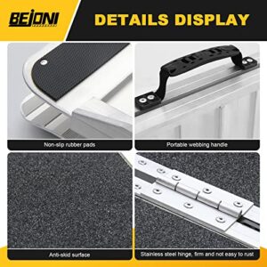 BEJONI 3FT Wheelchair Ramp, 600 lbs Capacity Non-Slip Aluminum Folding Handicap Ramp, Portable Wheelchair Ramps for Home, Steps, Stairs, Doorways, Curbs