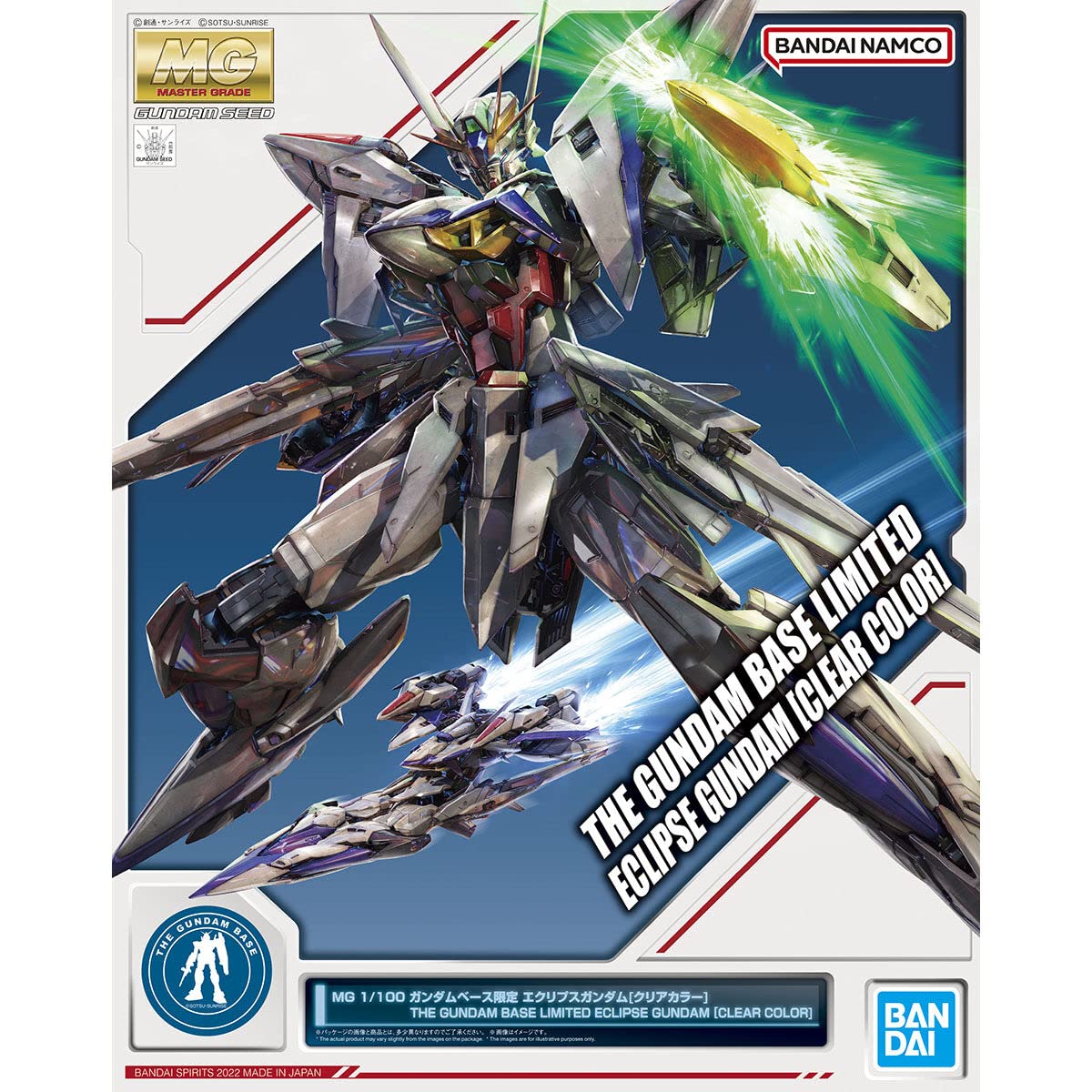 Bandai Gundam Base Limited Eclipse Gundam [Clear Color] MG 1/100 Scale Model Kit