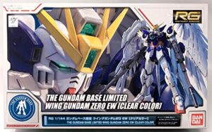 bandai rg 1/144 the gundam base limited wing gundam zero ew clear color model kit