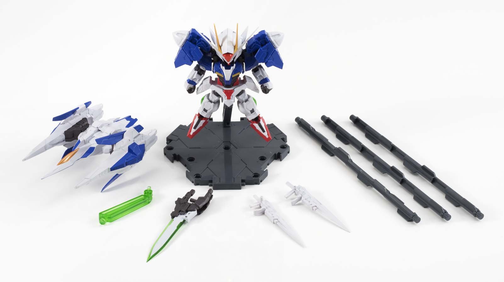 TAMASHII NATIONS Bandai Nxedge Style 00 Gundam and 00 Raiser 00 Gundam Action Figure