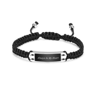 zeqingjw Cremation Bracelet for Ashes Adjustable Cremation Urn Bracelet Bangle for Ashes Stainless Steel Memorial Ashes Keepsake Jewelry for Men Women