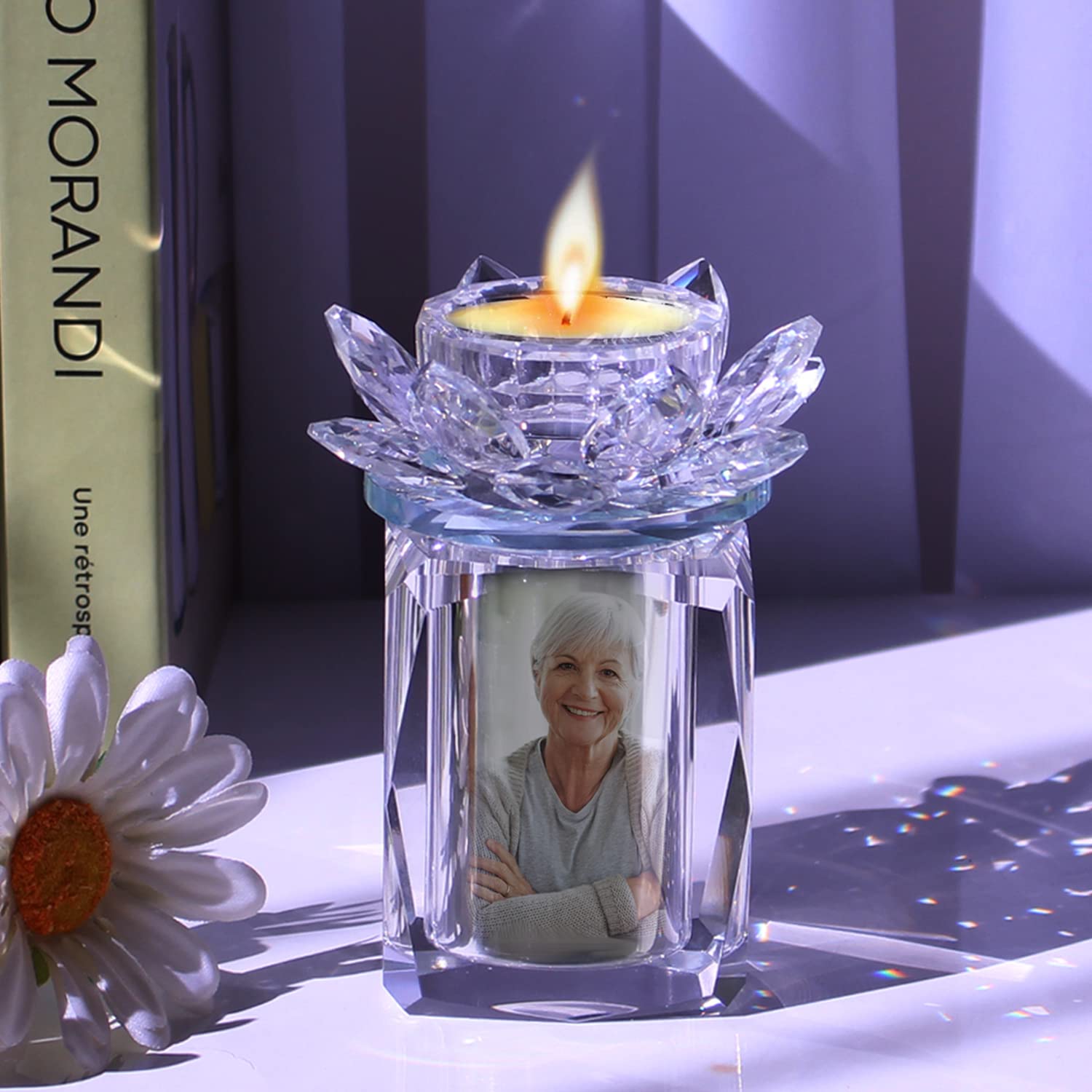 Contid Mini Urns Crystal Ashes Cremation Keepsake Photo Urn Small Urns Cremation Funeral Picture Ashes Holder Urns for Human or Pet to Remember Your Loved One Lost