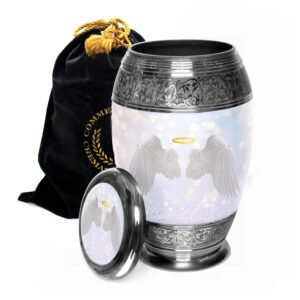 guardian angel cremation urn for human ashes adult female for funeral, burial & home - urns for ashes adult large urns for mom & cremation urns for women guardian angel urn