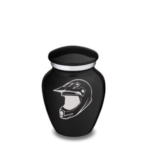 geturns keepsake embrace dirt bike cremation urn (black)