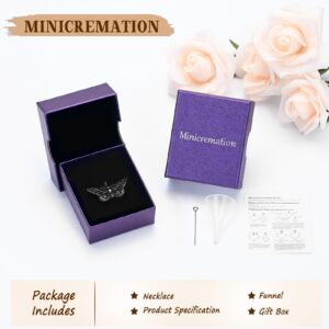 Minicremation Cremation Jewelry for Ashes Memorial Keepsake for Beloved's Ashes Urn Pendants Butterfly Cremation Necklace for Ashes (Black)