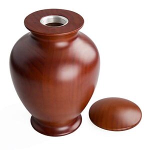 Elegant Wood Vase Urns for Human Ashes Adult Male/Female,for Adults up to 200lbs,Burial Cremation urn for Funeral