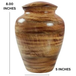 Cremation Memorial Urns for Human Ashes Adult Male Female Urns Box and Casket for Ashes Men Women Child Large Burial Funeral Urns for Ashes (A)