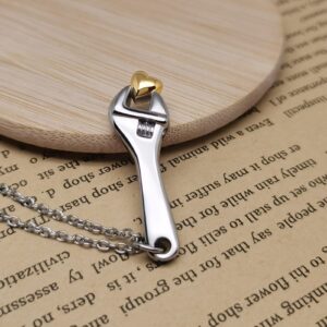 LuxglitterLin Tool Wrench Cremation Jewelry Spanner Urn Necklace for Ashes Holder Stainless Steel Urn Locket Memorial Keepsake Jewelry for Grandpa, UR-23_Wrenches_Grandpa