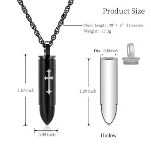 shajwo Cremation Jewelry Bullet Urn Ashes Necklace for Women Men Cylinder Keepsake Memorial Locket Pendant Ash Holder,Dad