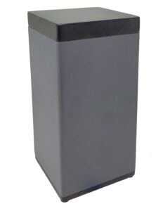 modern slate gray solid wood cremation urn made of solid wood - haven wooden cremation urn large (haven slate gray cremation unr)