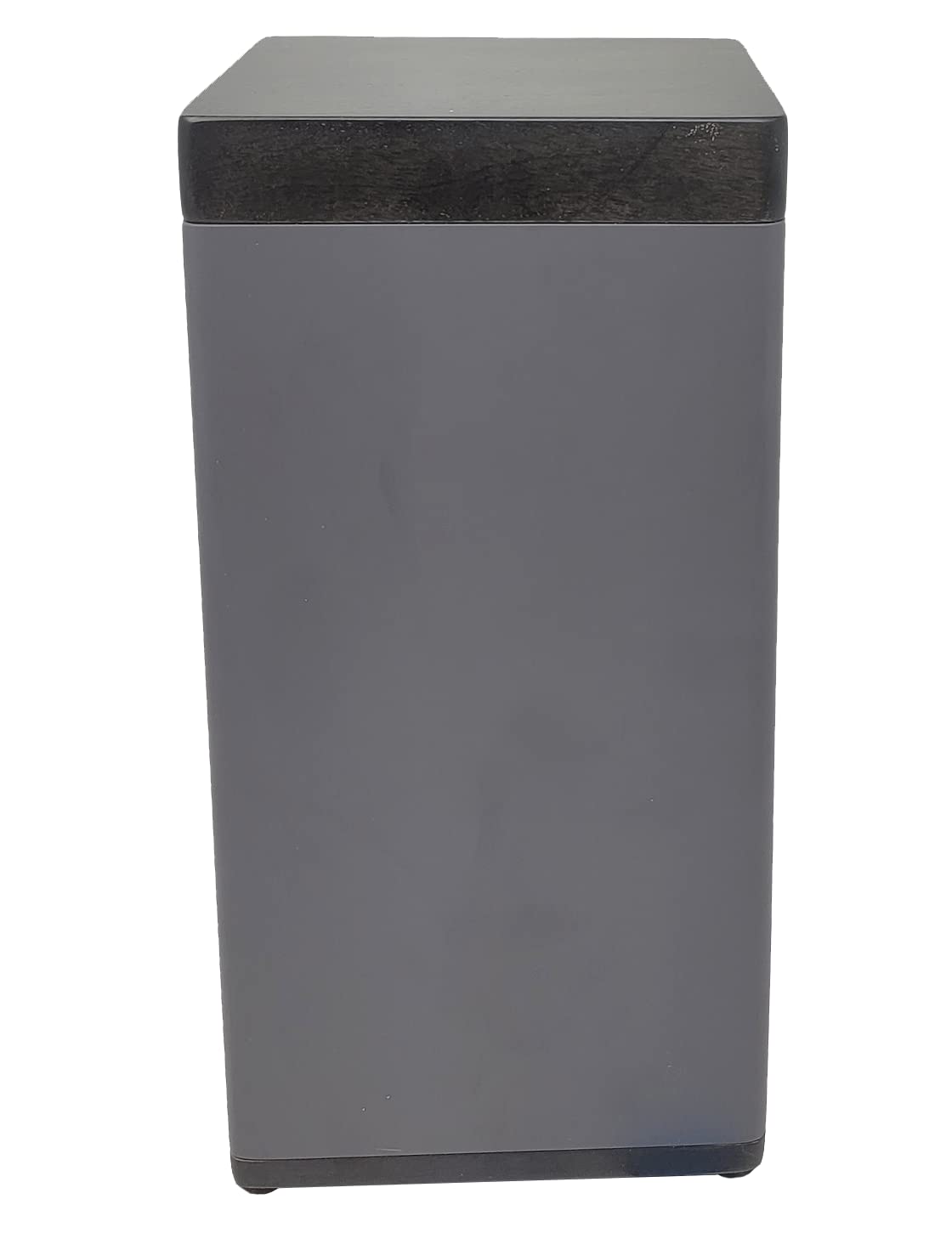 Modern Slate Gray Solid Wood Cremation Urn Made of Solid Wood - Haven Wooden Cremation Urn Large (Haven Slate Gray Cremation Unr)