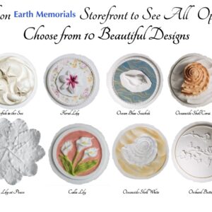 Biodegradable Urn for Human Ashes (The Lily) Water Burial Urn, Urn Floats in Water, Urn for Cremation, Ocean Water Scattering Urn for Ashes, Floating Urn, Earth Memorials, Adult Size W-301