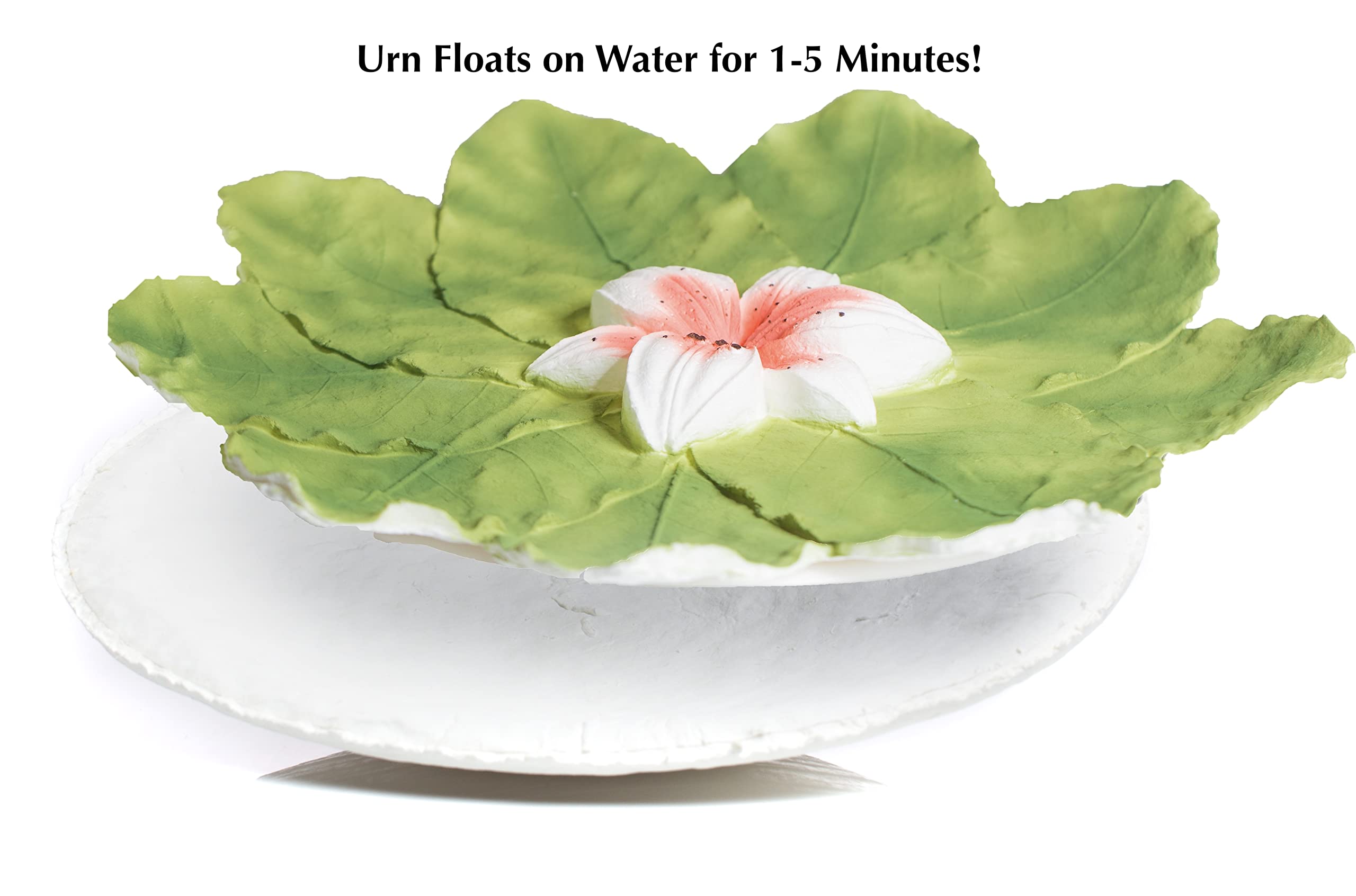 Biodegradable Urn for Human Ashes (The Lily) Water Burial Urn, Urn Floats in Water, Urn for Cremation, Ocean Water Scattering Urn for Ashes, Floating Urn, Earth Memorials, Adult Size W-301