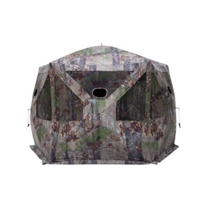 barronett blinds pt550bw pentagon pop up portable hunting blind, bloodtrail backwoods camo