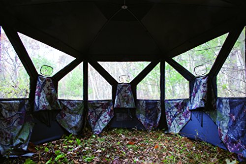 Barronett Blinds PT550BW Pentagon Pop Up Portable Hunting Blind, Bloodtrail Backwoods Camo