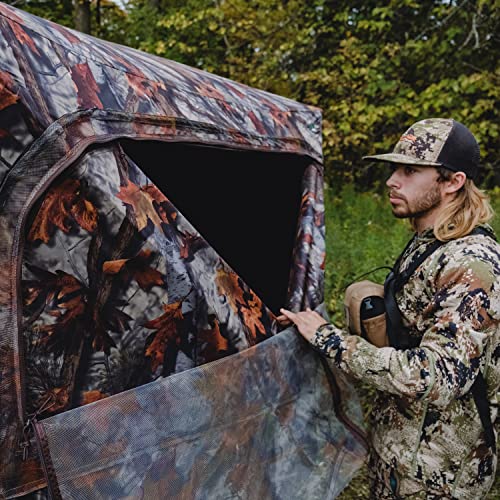 Barronett Blinds GR351BT Grounder 350 Pop up Portable Blind, Woodland Camo