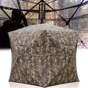 your choice hunting blind 3 person 270 degree see through ground blinds for deer hunting turkey hunting, deer blind turkey blind pop up hunting tent, hunting gear hunting accessories, camouflage