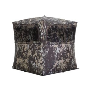 barronett blinds® grounder 250, portable hunting blind, pop-up hub blind, large shooting windows, lightweight, 2-person, crater™ core, 67” x 75” x 75”, gr251cc