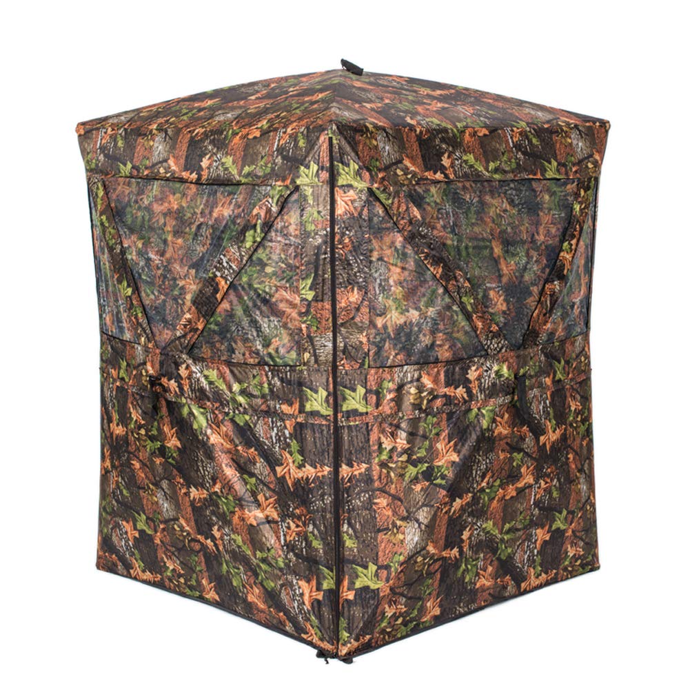 Vulture Pop-up Portable 2 Person Ground Hunting Blinds, 48 x 48 x 65 inches Camo Pattern Oxford Fabric