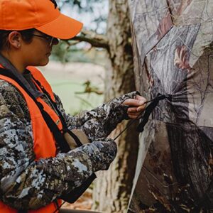 Barronett Blinds Radar™, Portable Hunting Blind, Pop-Up Hub Blind, Zipperless Windows, Lightweight, 2-Person, Bloodtrail Backwoods, 67” x 71” x 71”