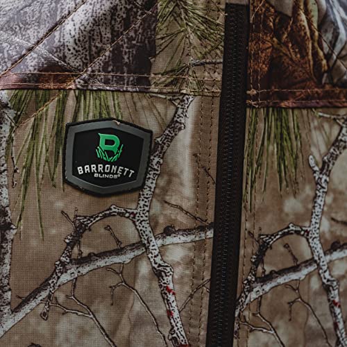 Barronett Blinds Radar™, Portable Hunting Blind, Pop-Up Hub Blind, Zipperless Windows, Lightweight, 2-Person, Bloodtrail Backwoods, 67” x 71” x 71”