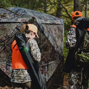 Barronett Blinds Radar™, Portable Hunting Blind, Pop-Up Hub Blind, Zipperless Windows, Lightweight, 2-Person, Bloodtrail Backwoods, 67” x 71” x 71”