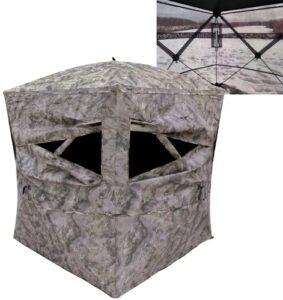 muddy outdoors prevue 4-person heavy-duty camo hunting ground blind, mossy oak elements terra (pvb4)