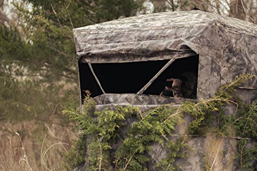 Muddy Outdoors Prevue 4-Person Heavy-Duty Camo Hunting Ground Blind, Mossy Oak Elements Terra (PVB4)