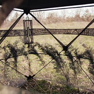 Muddy Outdoors Prevue 4-Person Heavy-Duty Camo Hunting Ground Blind, Mossy Oak Elements Terra (PVB4)