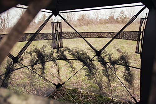 Muddy Outdoors Prevue 4-Person Heavy-Duty Camo Hunting Ground Blind, Mossy Oak Elements Terra (PVB4)