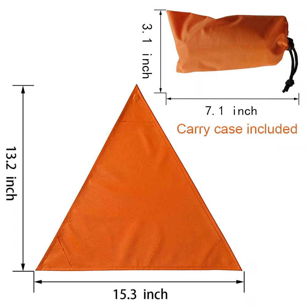 KHAMPA Blaze Orange Safety Blind Panels Hunting Safety - Magnetic - includes Carrying Bag - 15 3/4 inch per Side - More Than 100 sq in per Panel - Set of 4