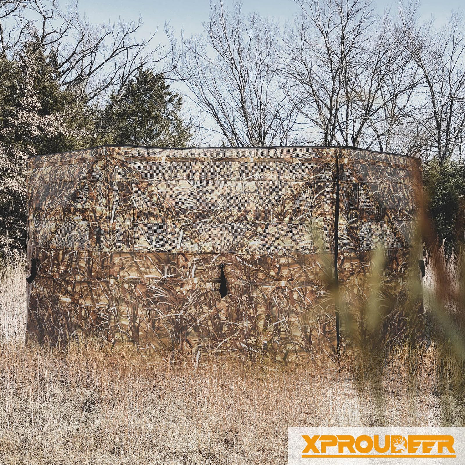 XProudeer Hunting Blind See Through Ground Blinds,Removable Portable Deer Panel Blinds,Hunting Blinds Ground for Deer Duck Turkey Hunting