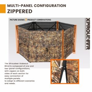 XProudeer Hunting Blind See Through Ground Blinds,Removable Portable Deer Panel Blinds,Hunting Blinds Ground for Deer Duck Turkey Hunting