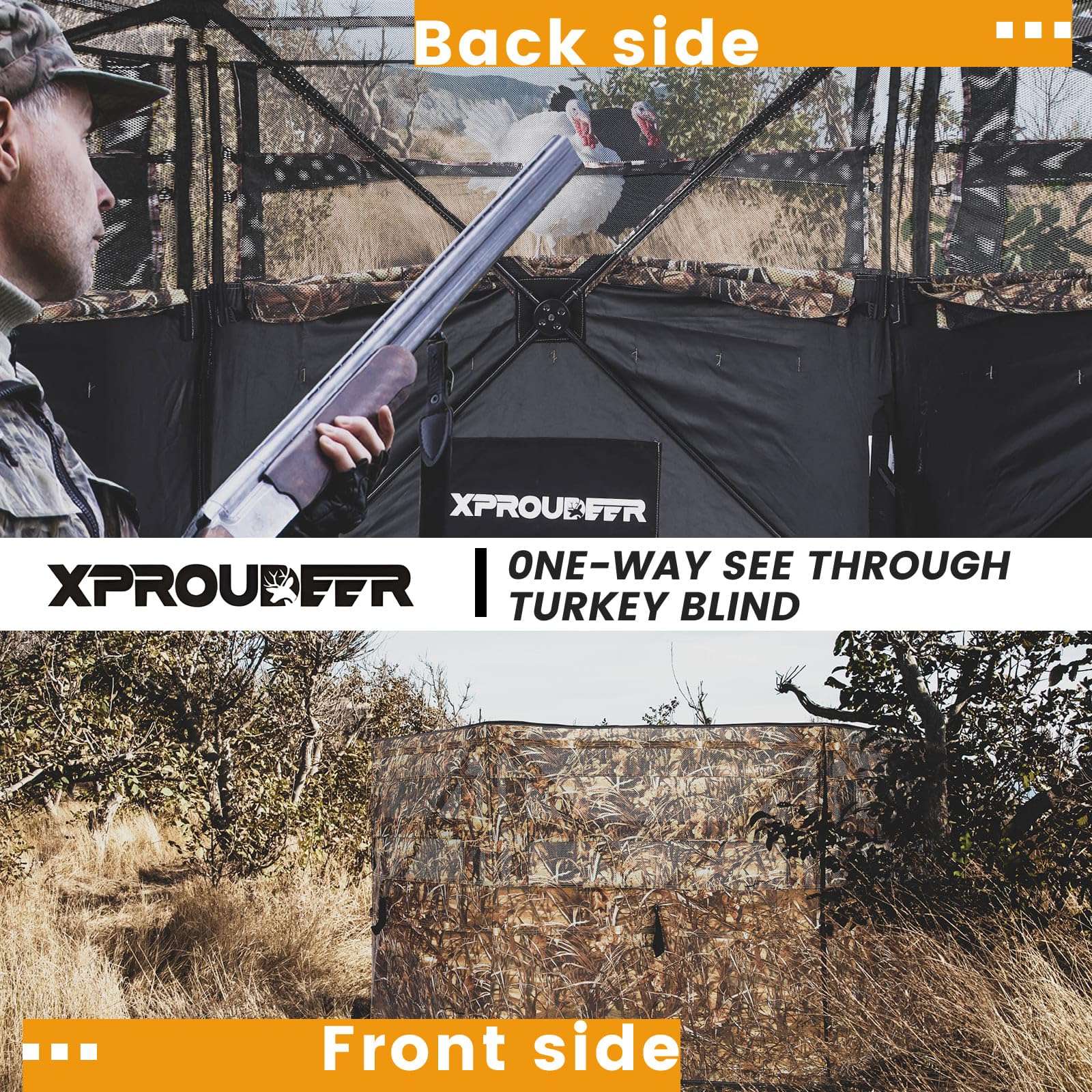 XProudeer Hunting Blind See Through Ground Blinds,Removable Portable Deer Panel Blinds,Hunting Blinds Ground for Deer Duck Turkey Hunting