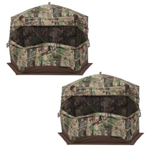 Barronett Blinds Big Ox 5 Backwoods Camo Pop Up Ground Hunting Blind (2 Pack)