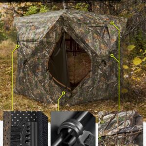 TIDEWE Hunting Blind See Through with Carrying Bag & Hunting Rangefinder with Rechargeable Battery 700Y